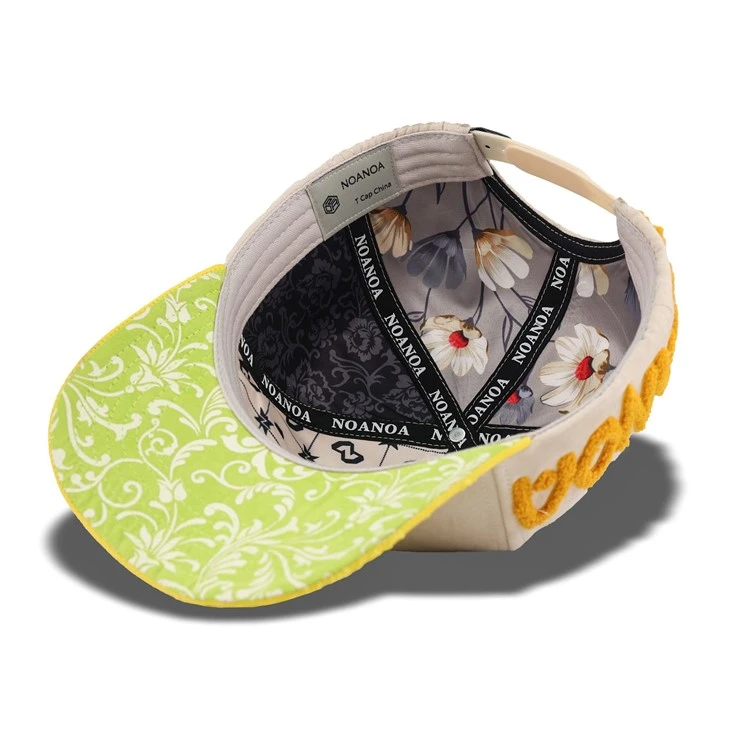Bright Yellow Towel Embroidery Logo Baseball Cap