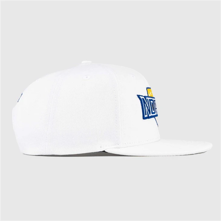 TCAP Custom Fabric White Color Original Letter Caps Buckle 3D Embroidery Hats