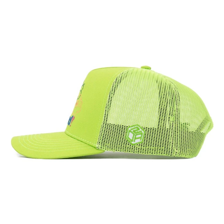 TCAP Customized Twill Cotton Fabric Flat Embroidery High Profile 5Panel Mesh Trucker Cap